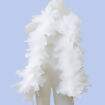 Estola de Penas para Festas Decoração Casamento Carnaval - 01 Unidade Cor:Branco