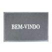 Tapete Capacho Bem-vindo 9mm PVC 60cmx40cm - Unidade Cor:Cinza Grafite