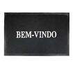 Tapete Capacho Bem-vindo 9mm PVC 60cmx40cm - Unidade Cor:Preto